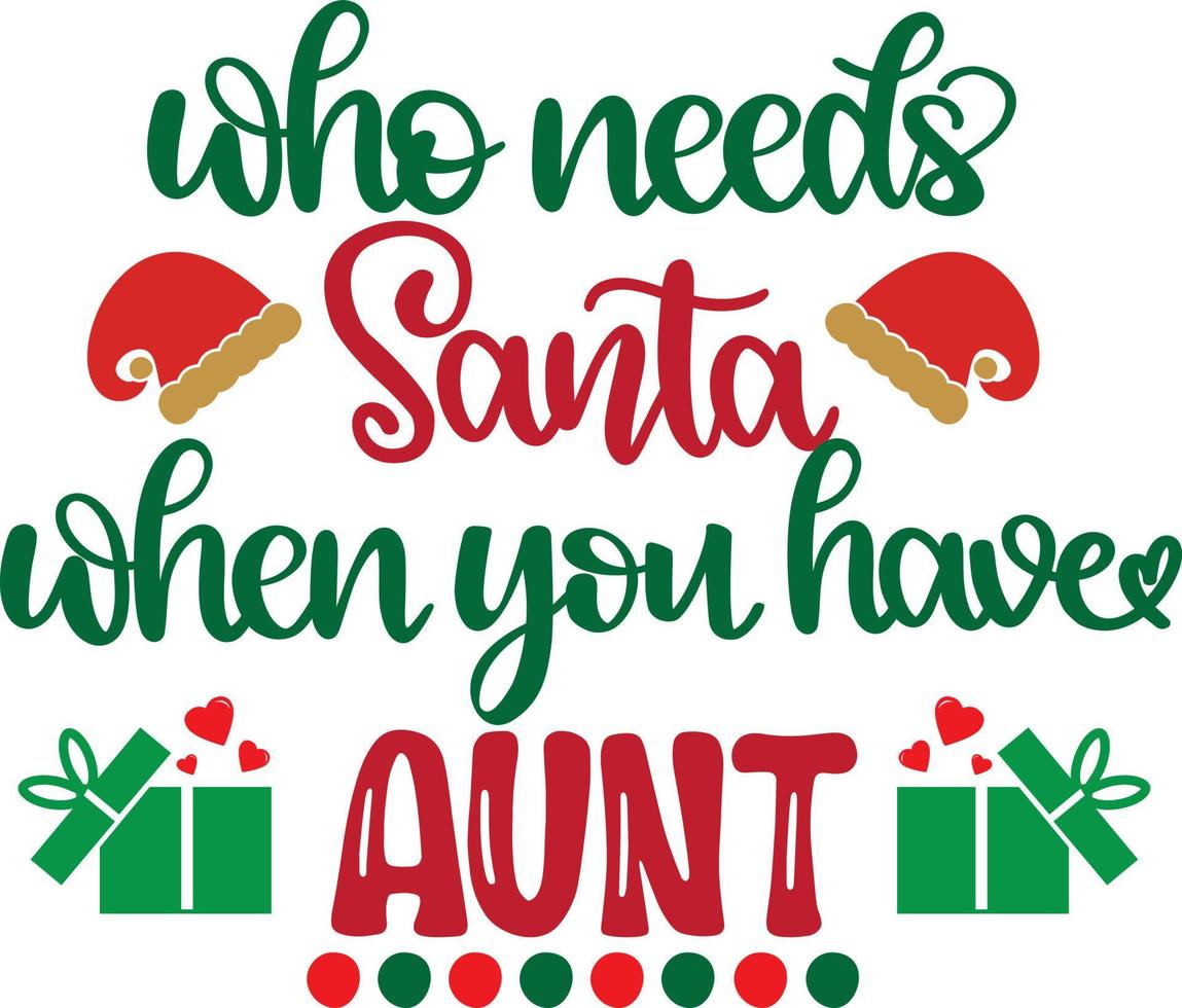 wie heeft de kerstman nodig als je een tantevectorbestand, sneeuwvector, kerstvector hebt? vector