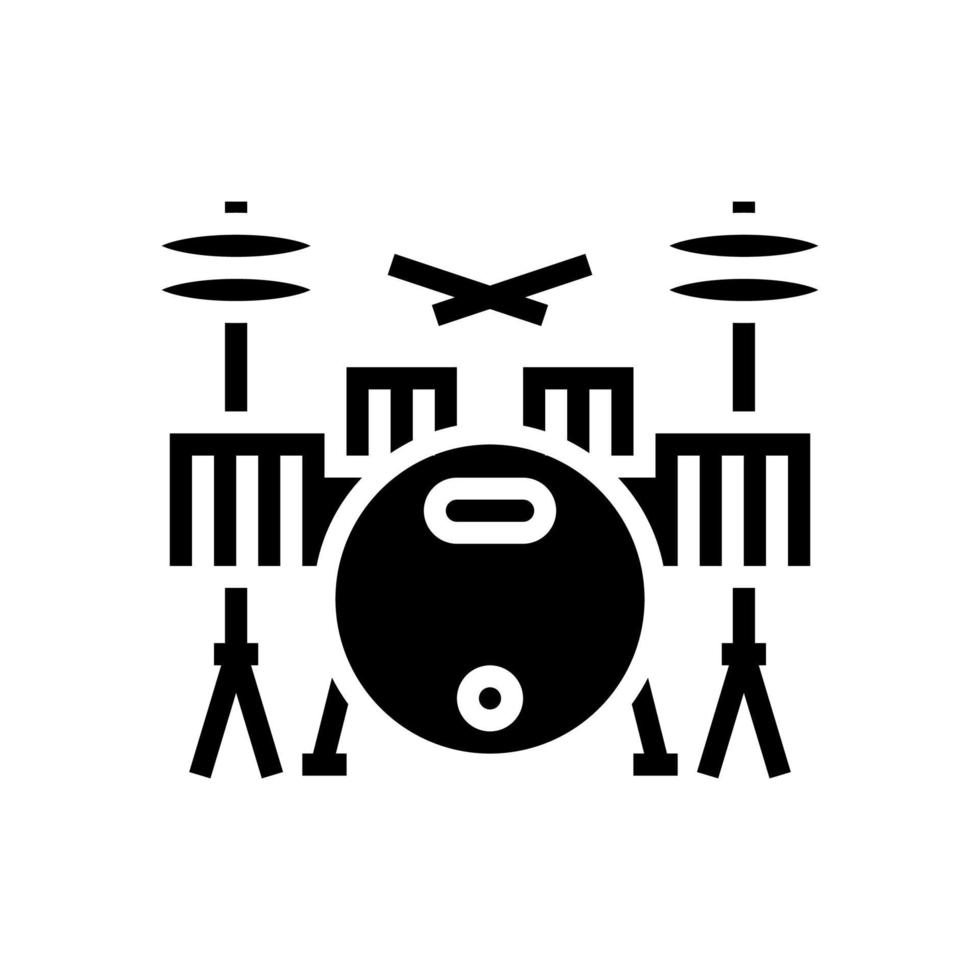 drum ritme bas instrument glyph pictogram vectorillustratie vector