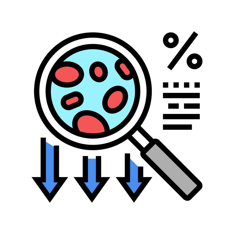 aangeboren dyserytropoëtische bloedarmoede ziekte kleur pictogram vectorillustratie vector