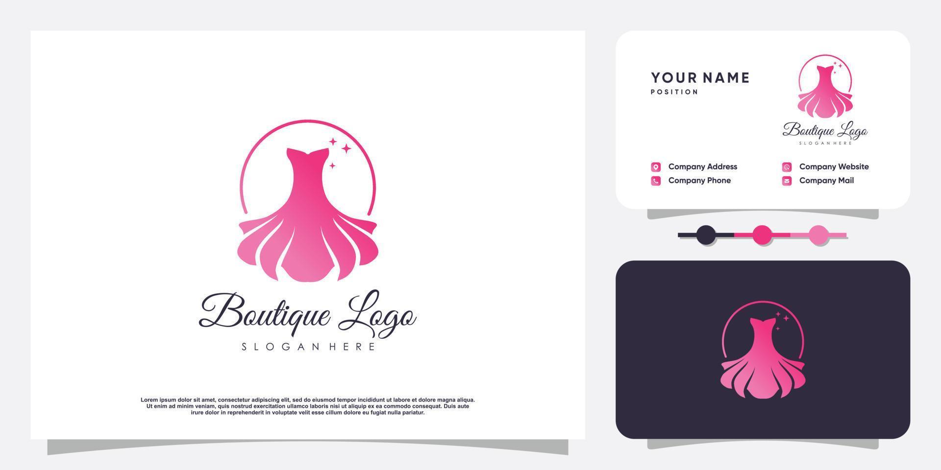 mode logo ontwerp vector met creatieve unieke concept premium vector