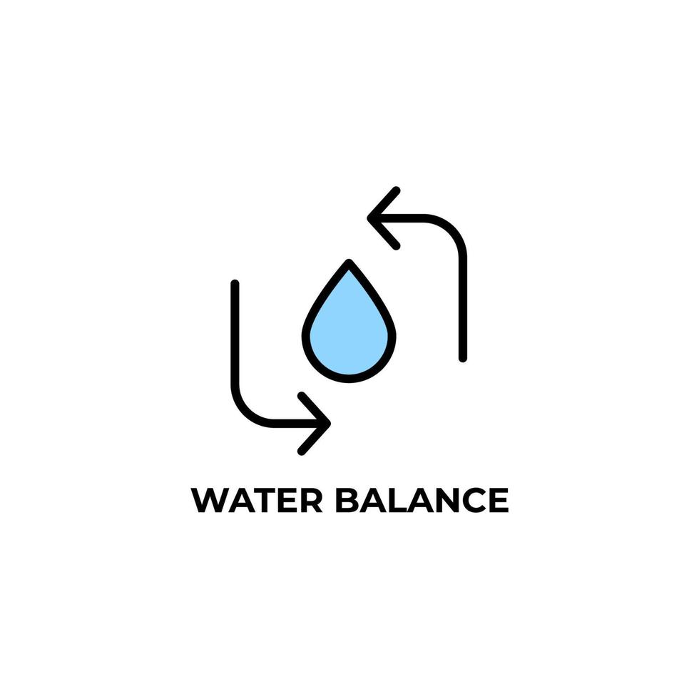water balans vector pictogram. kleurrijke platte ontwerp vectorillustratie. vectorafbeeldingen