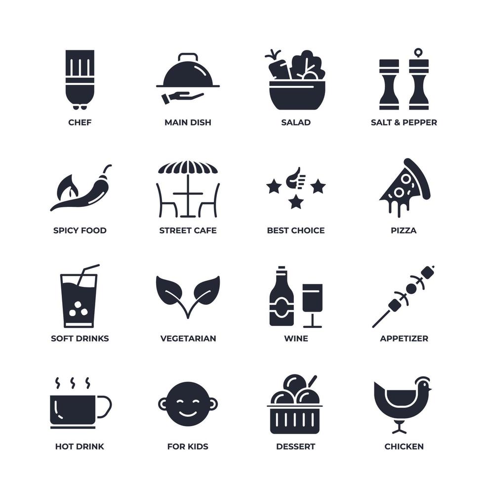 restaurant ingesteld pictogram, geïsoleerd restaurant ingesteld tekenpictogram, pictogramkleur bewerkbaar. vector illustratie