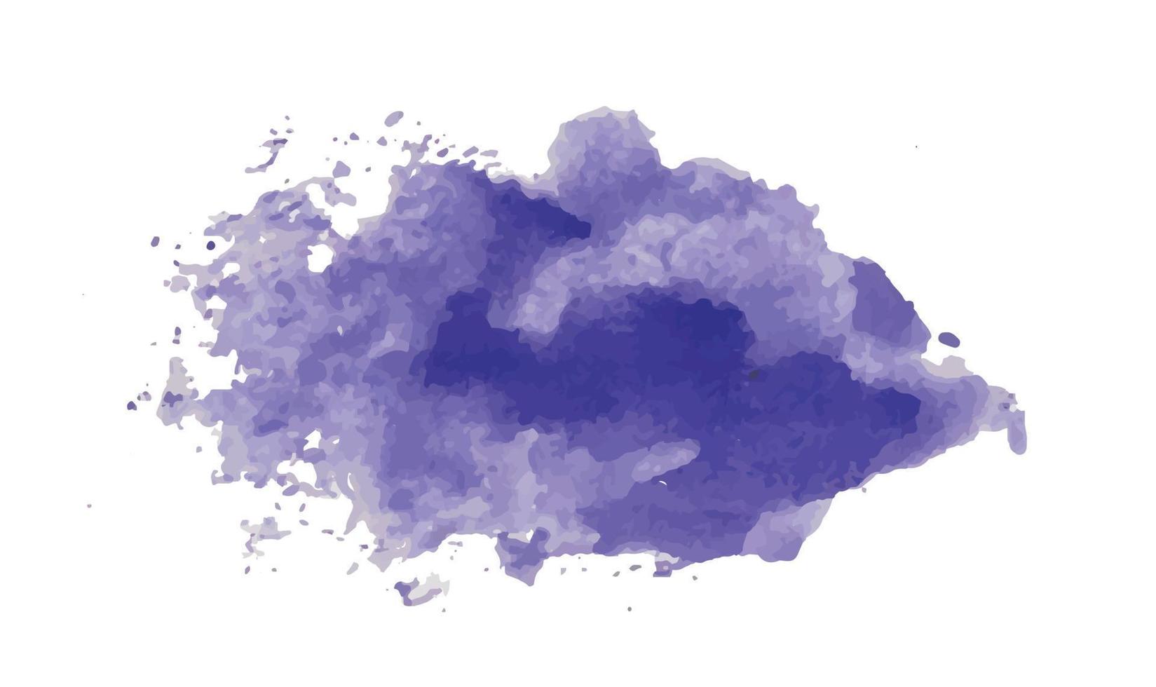 abstract modern handgeschilderd ontwerp met aquarel vlek penseelstreek van blauwe wolken, geïsoleerd op een witte achtergrond. vector gebruikt als decoratieve ontwerpkaart, spandoek, poster, omslag, brochure, kunst aan de muur.