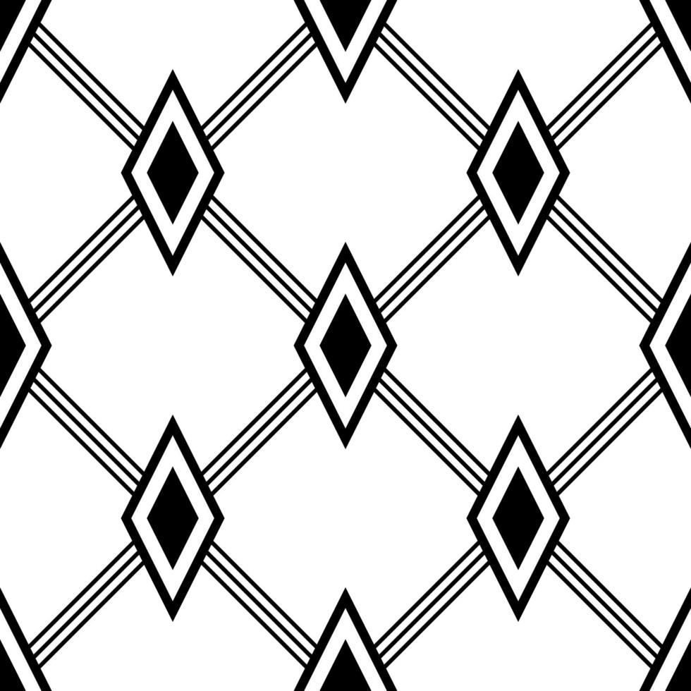 zwart wit geometrisch aziatisch boho stofpatroon vector