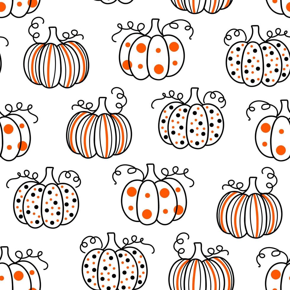 patroon van pompoenen voor Thanksgiving vectorillustratie vector
