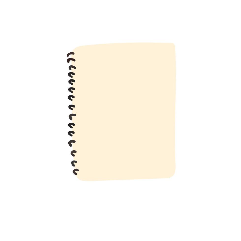 illustratie van een notitieboekje op een veer op een witte achtergrond vector