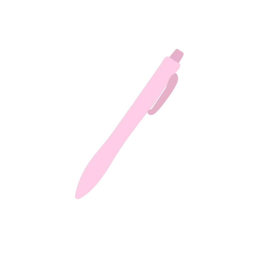 illustratie van een roze kleurpen op een witte achtergrond vector