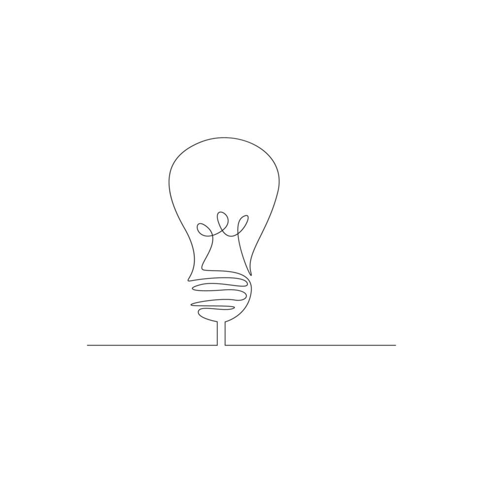 gloeilamp lijntekeningen pictogram ontwerp illustratie vector