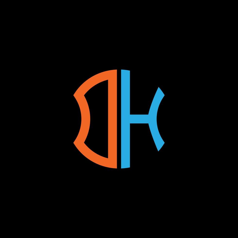 dh letter logo creatief ontwerp met vectorafbeelding, abc eenvoudig en modern logo-ontwerp. vector