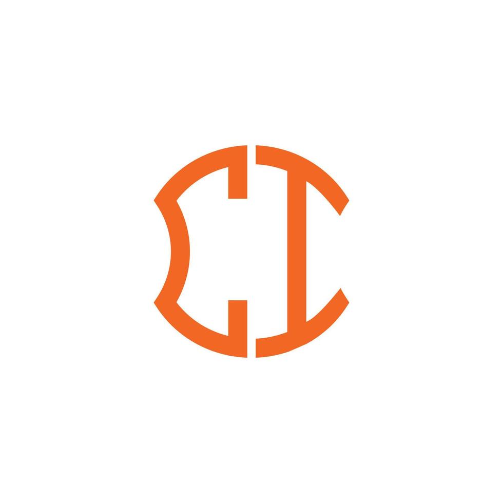 ci letter logo creatief ontwerp met vectorafbeelding, abc eenvoudig en modern logo-ontwerp. vector