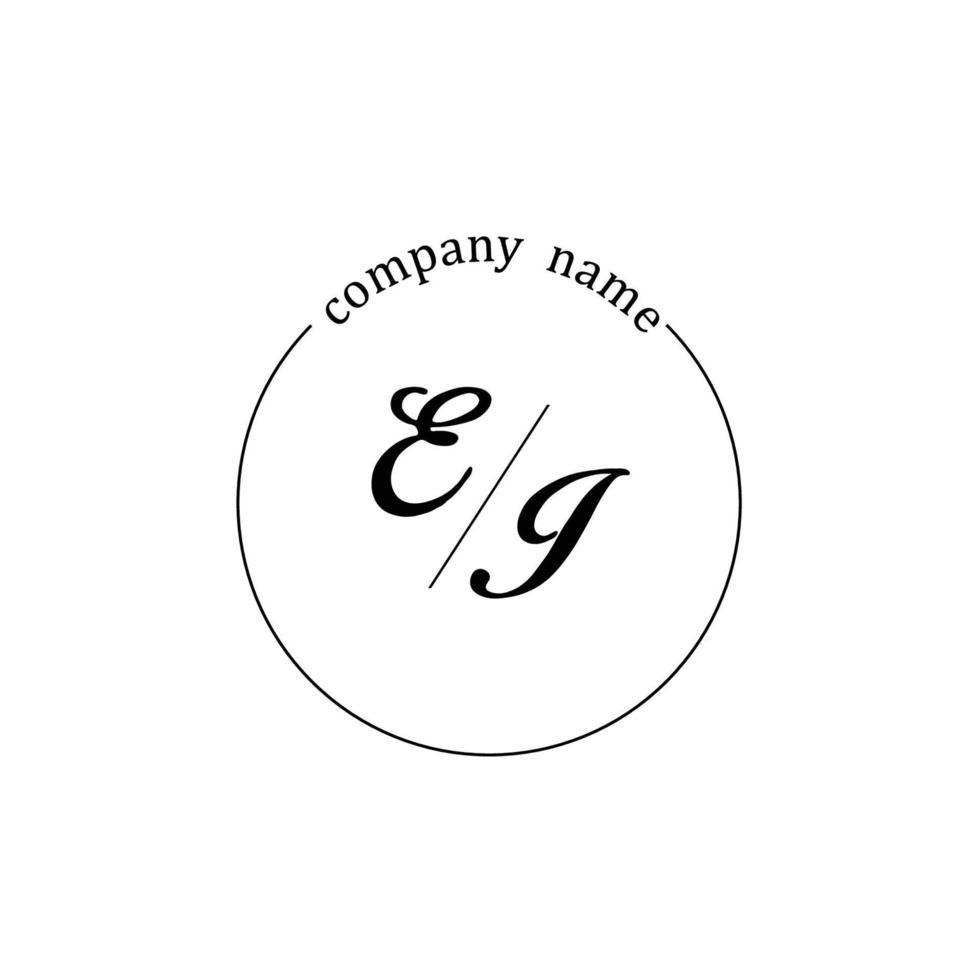 eerste ei logo monogram brief minimalistisch vector