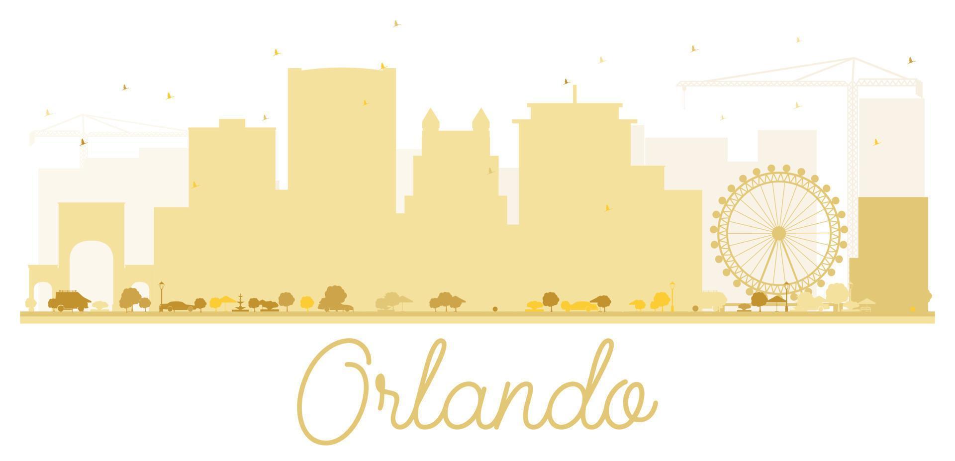 orlando stad skyline gouden silhouet. vector