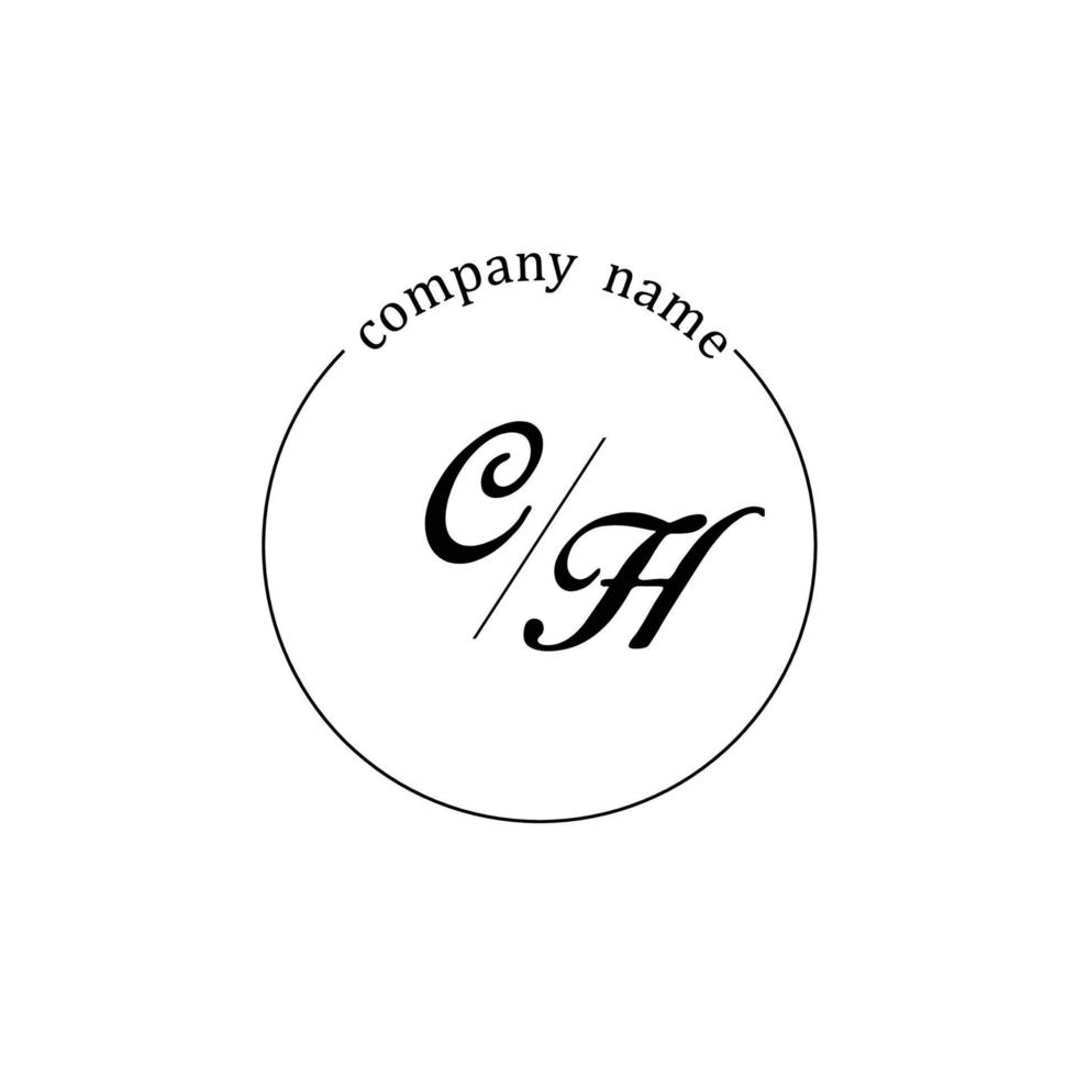 eerste ch logo monogram brief minimalistisch vector
