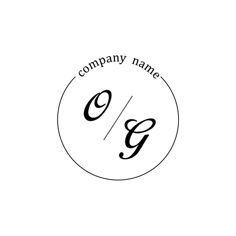 eerste og logo monogram brief minimalistisch vector