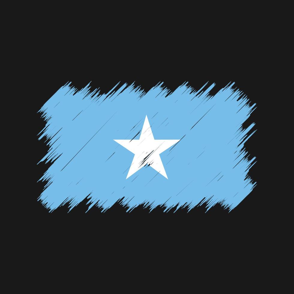 Somalië vlag borstel. nationale vlag vector