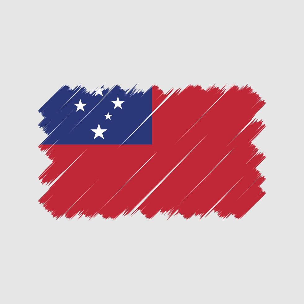 Samoa vlag borstel. nationale vlag vector