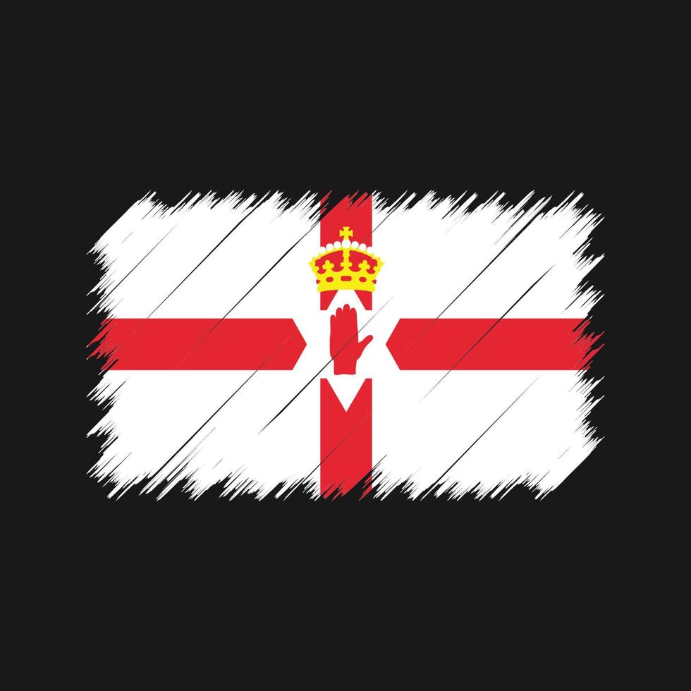 Noord-Ierland vlag penseelstreken. nationale vlag vector