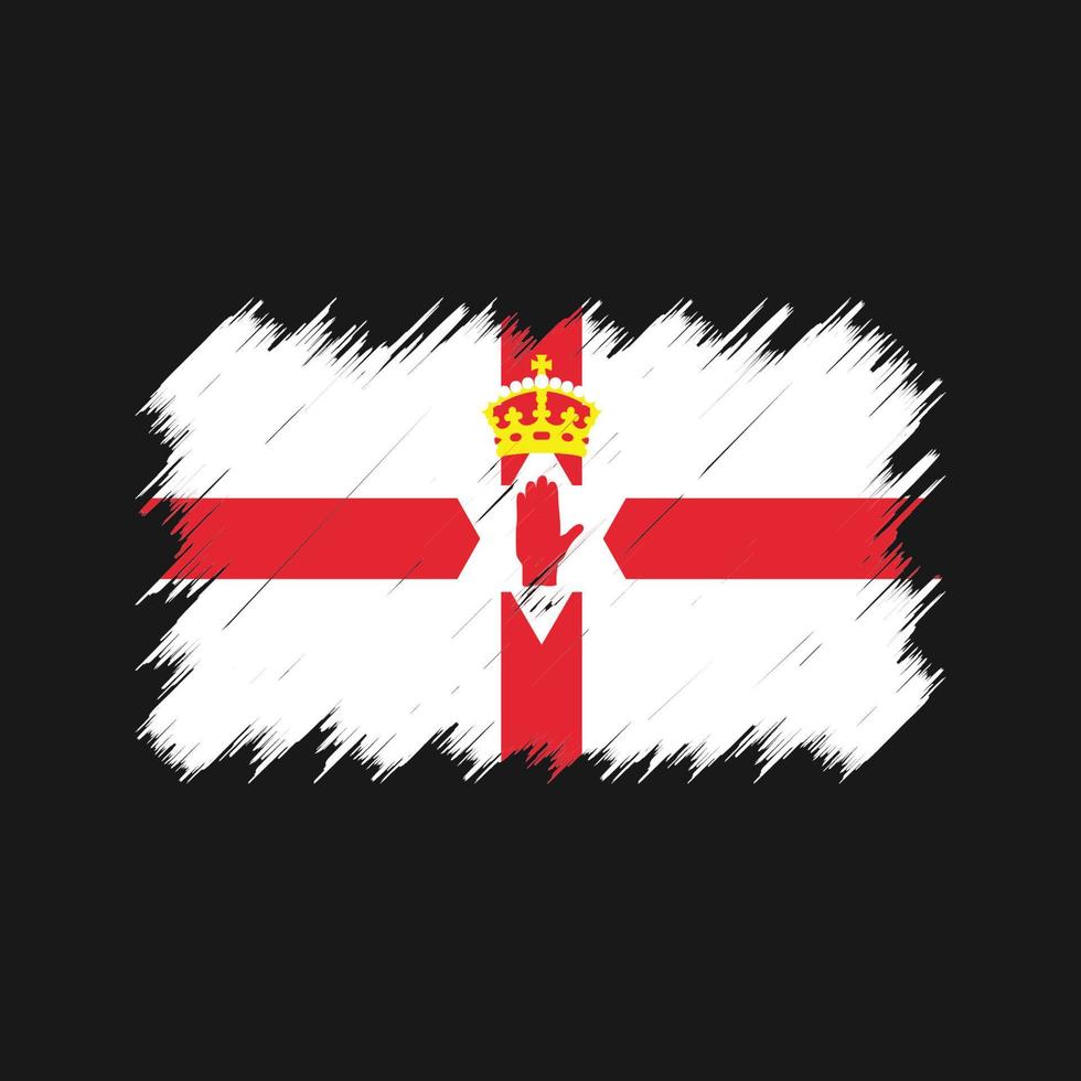 Noord-Ierland vlagborstel. nationale vlag vector