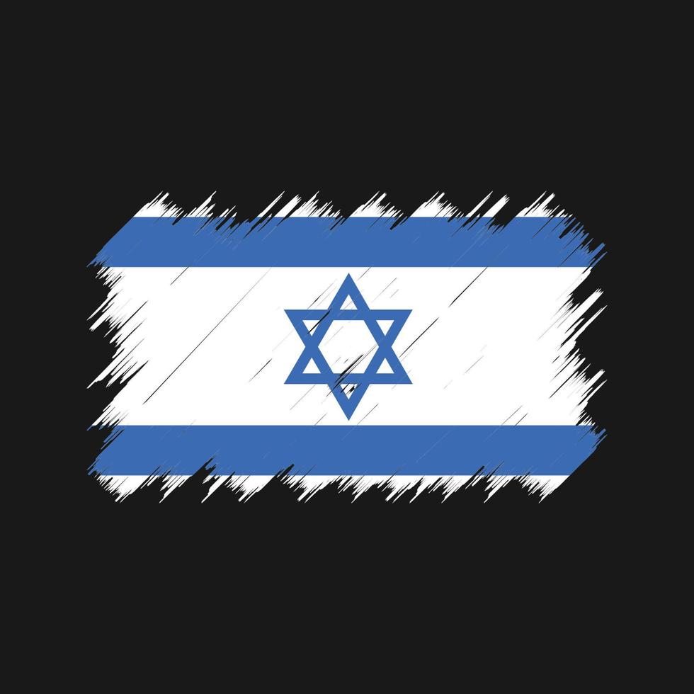 Israëlische vlag borstel. nationale vlag vector