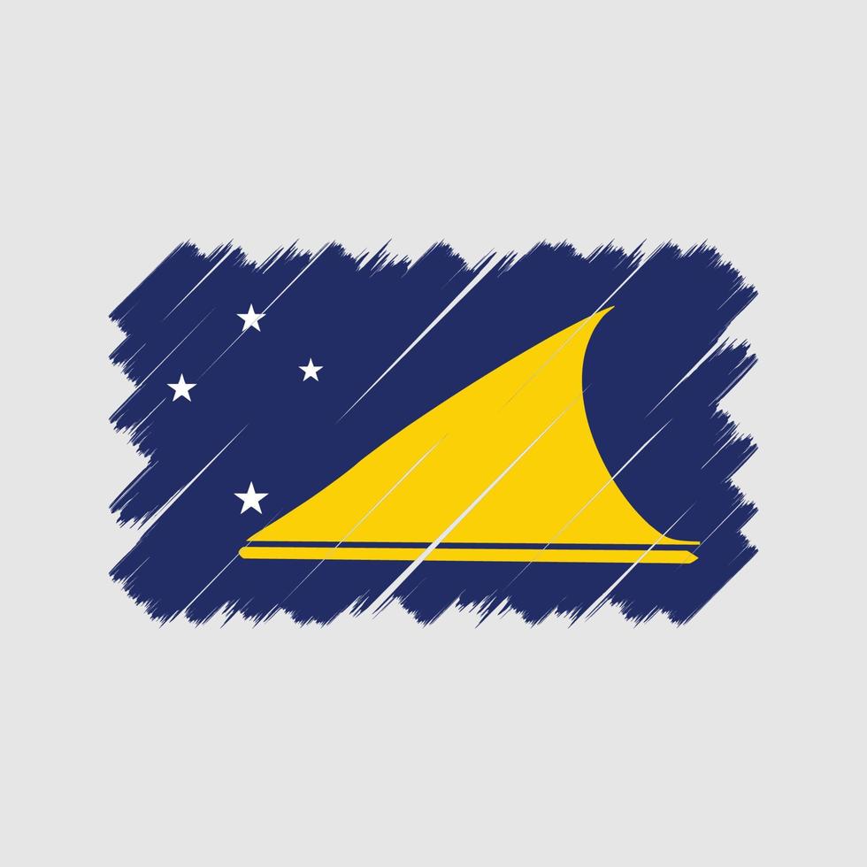 tokelau vlagborstel. nationale vlag vector