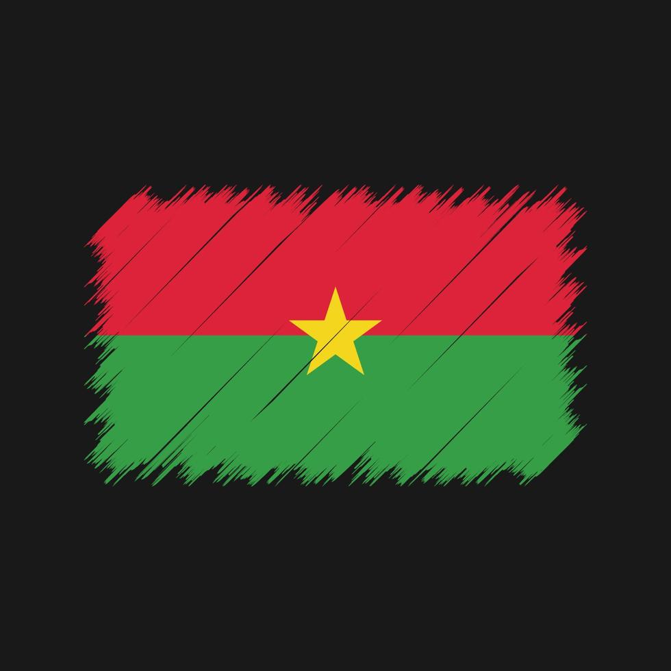 Burkina Faso vlag penseelstreken. nationale vlag vector