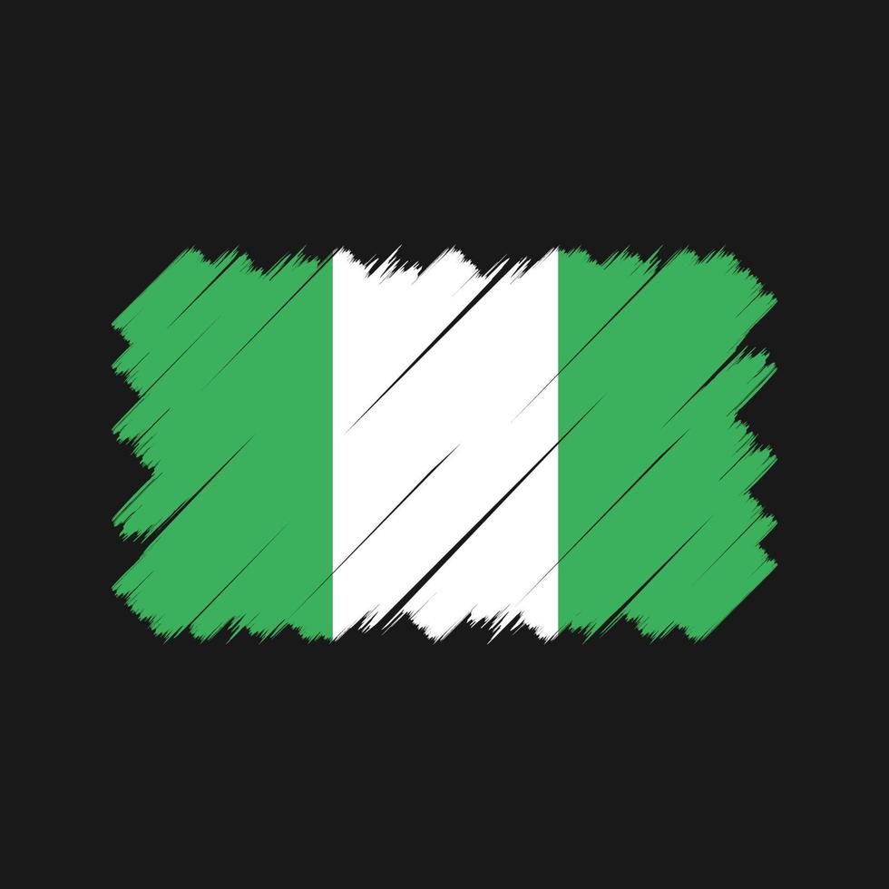 nigeria vlag borstel. nationale vlag vector