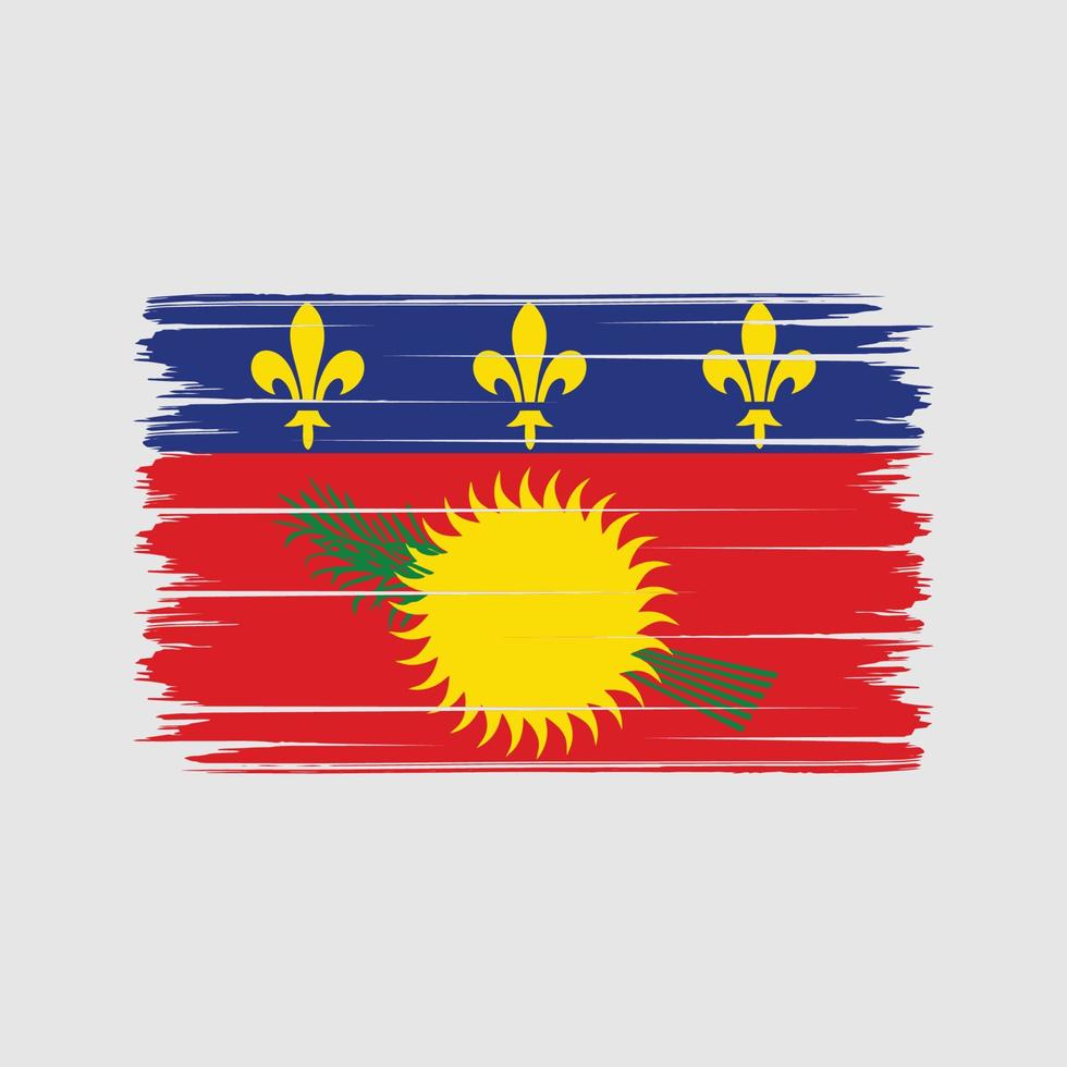 guadeloupe vlag penseelstreken. nationale vlag vector