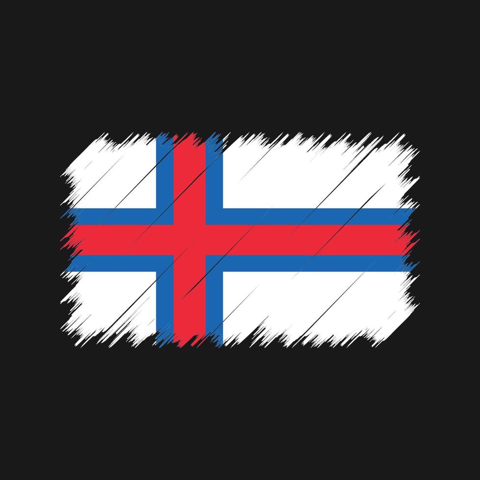 Faeröer vlag penseelstreken. nationale vlag vector