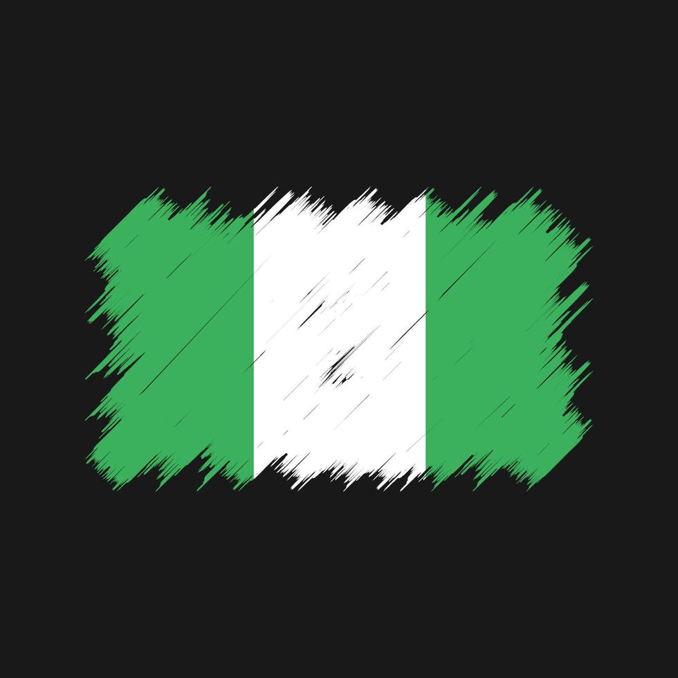 nigeria vlag borstel. nationale vlag vector