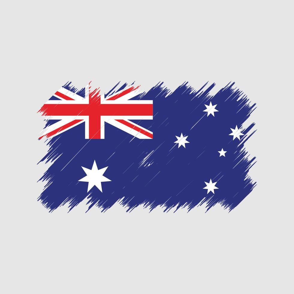 Australische vlagborstel. nationale vlag vector