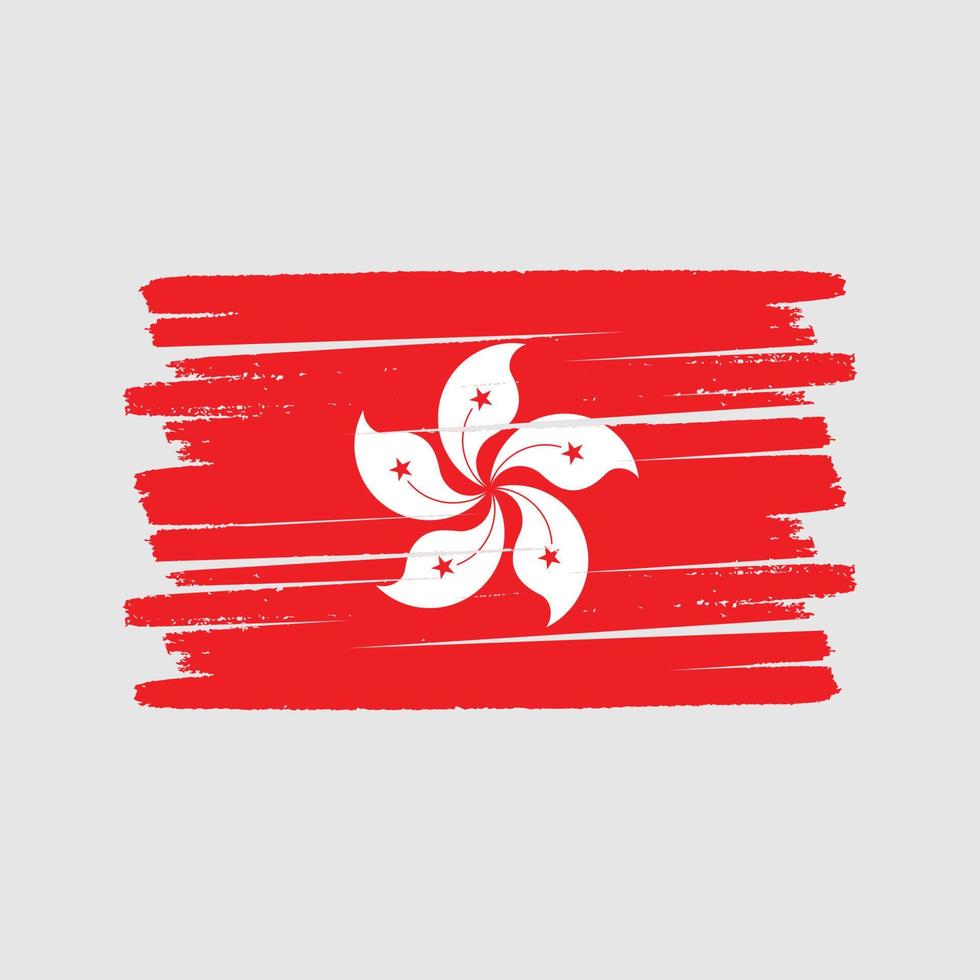 hong kong vlag borstel. nationale vlag vector