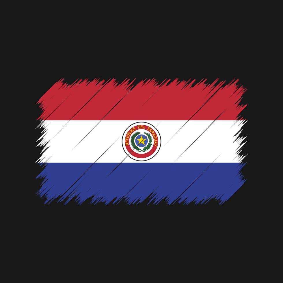 paraguay vlag penseelstreken. nationale vlag vector