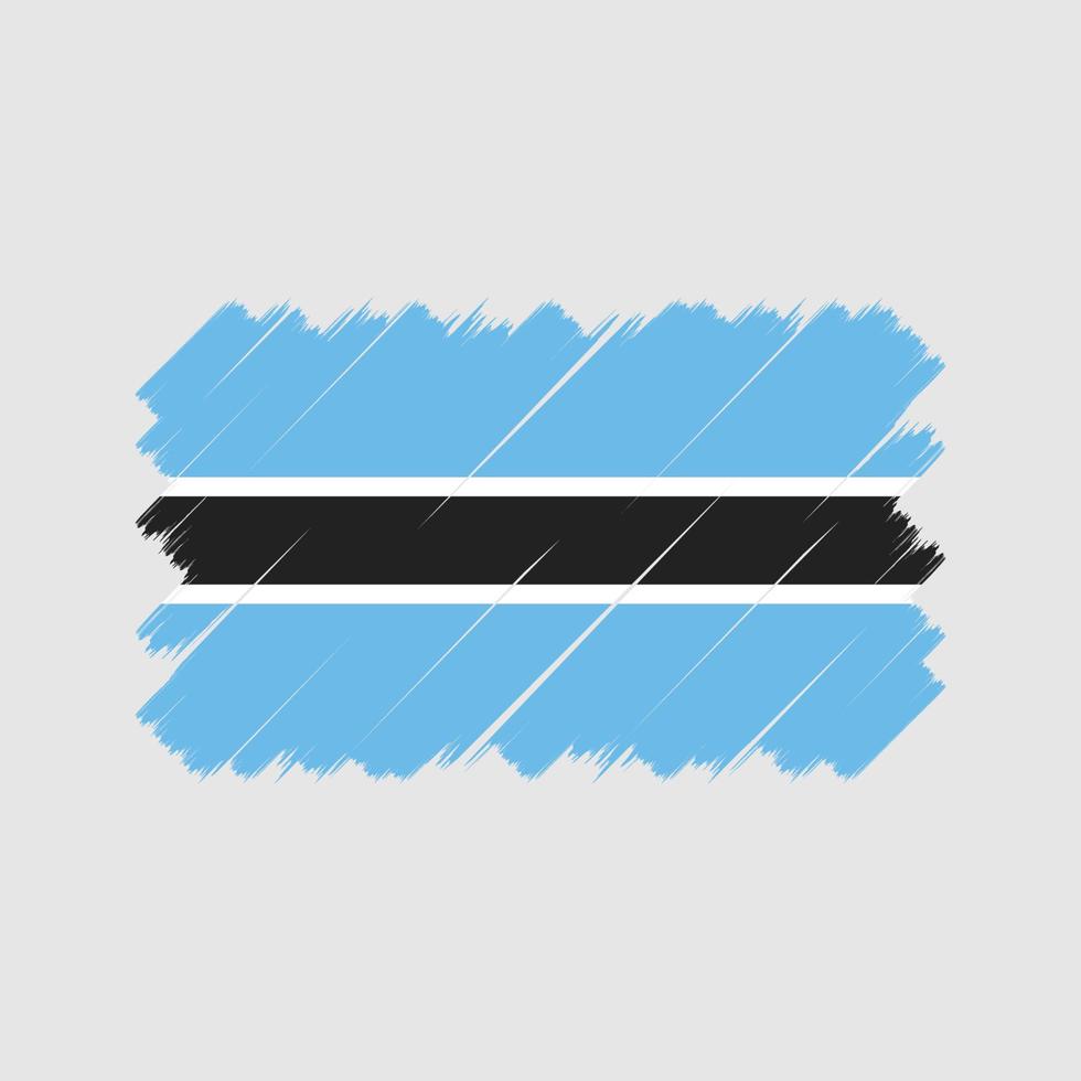 Botswana vlagborstel. nationale vlag vector