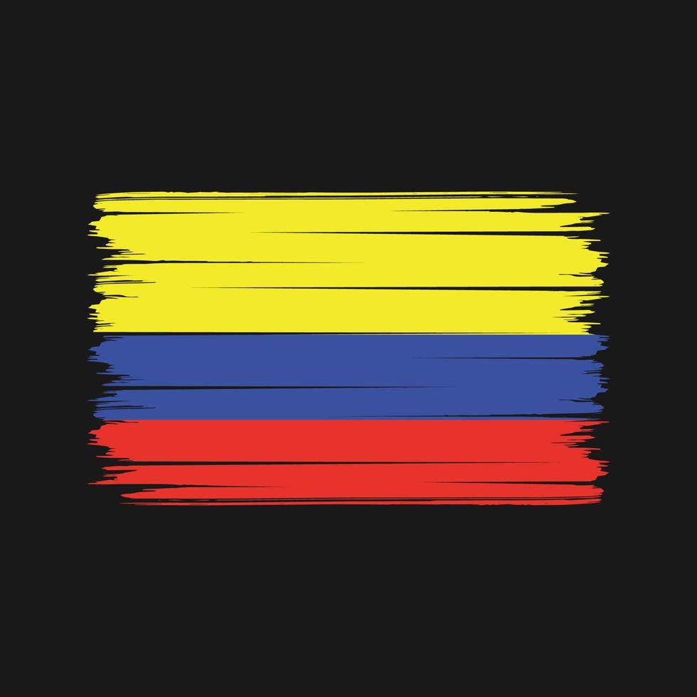 Colombia vlag penseelstreken. nationale vlag vector