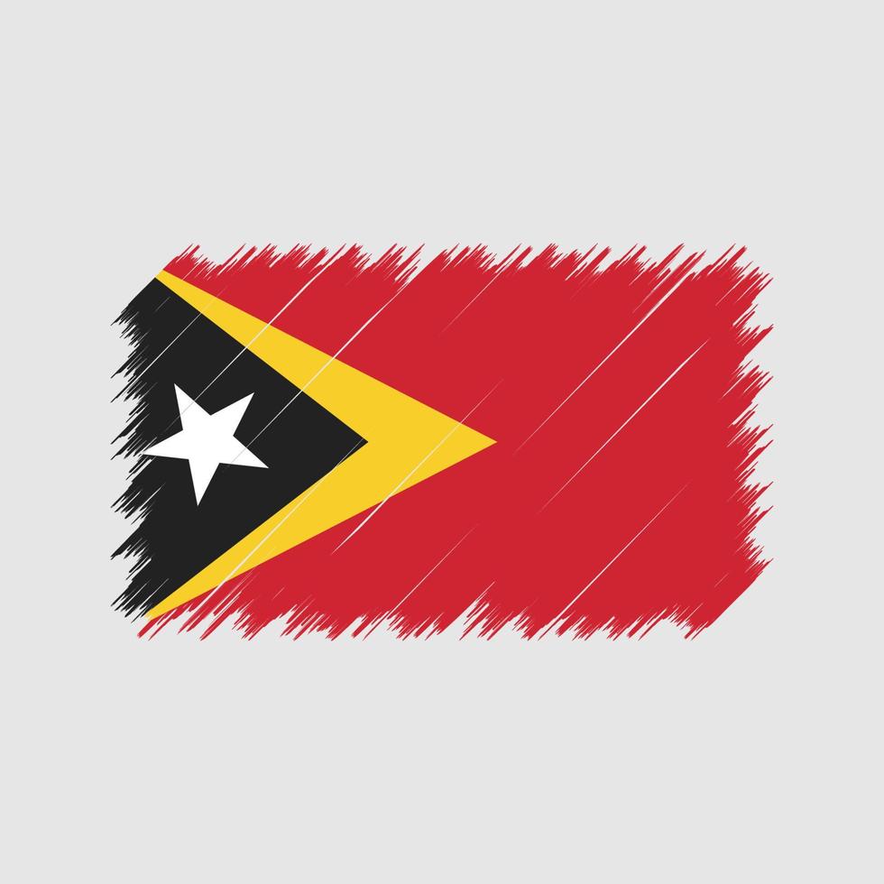 Oost-Timor vlag penseelstreken. nationale vlag vector