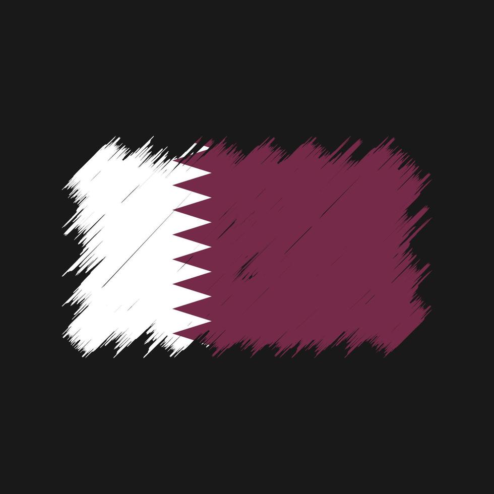 qatar vlag borstel. nationale vlag vector