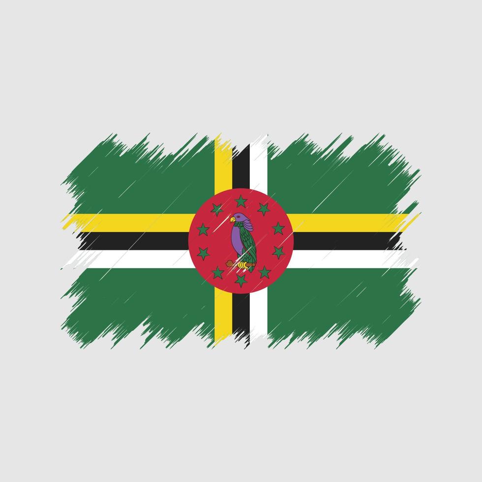 Dominica vlag borstel. nationale vlag vector