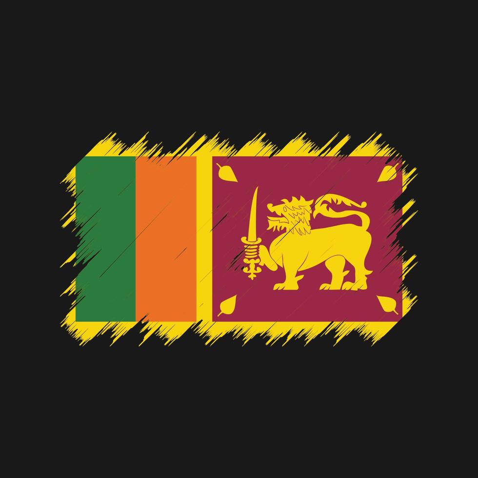 sri lanka vlag borstel. nationale vlag vector