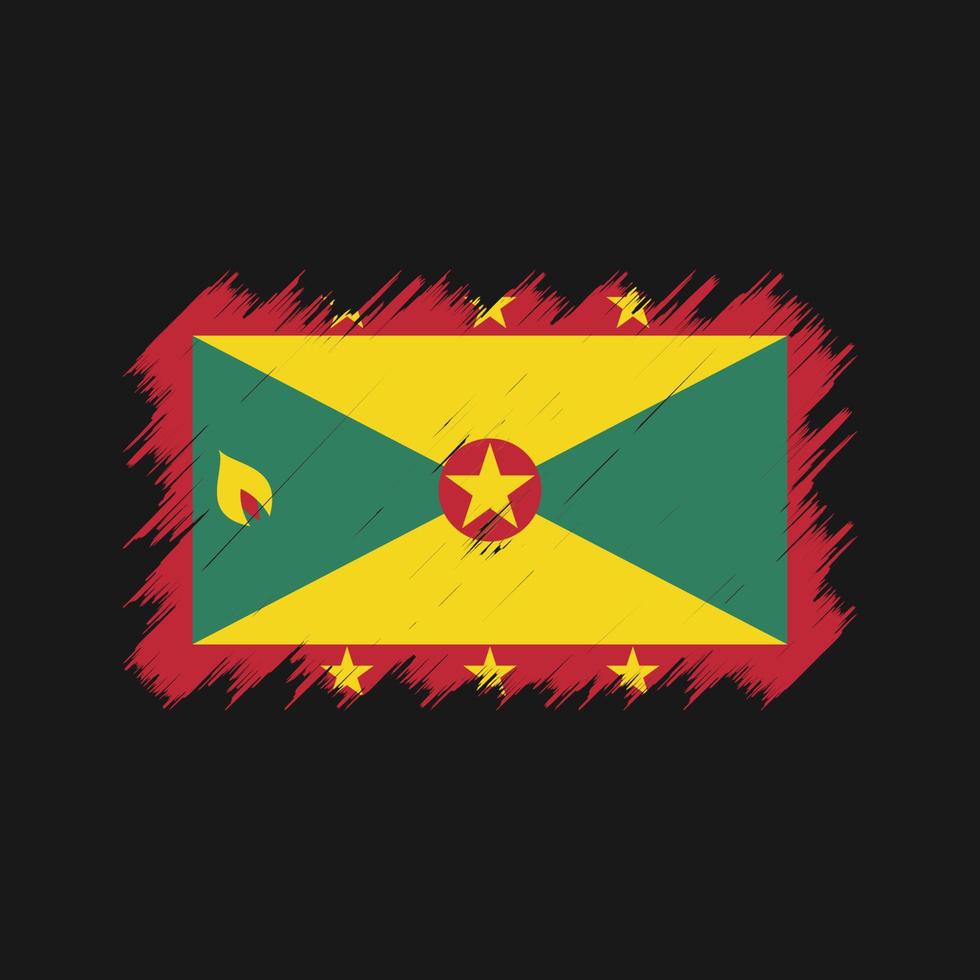 grenada vlag borstel. nationale vlag vector