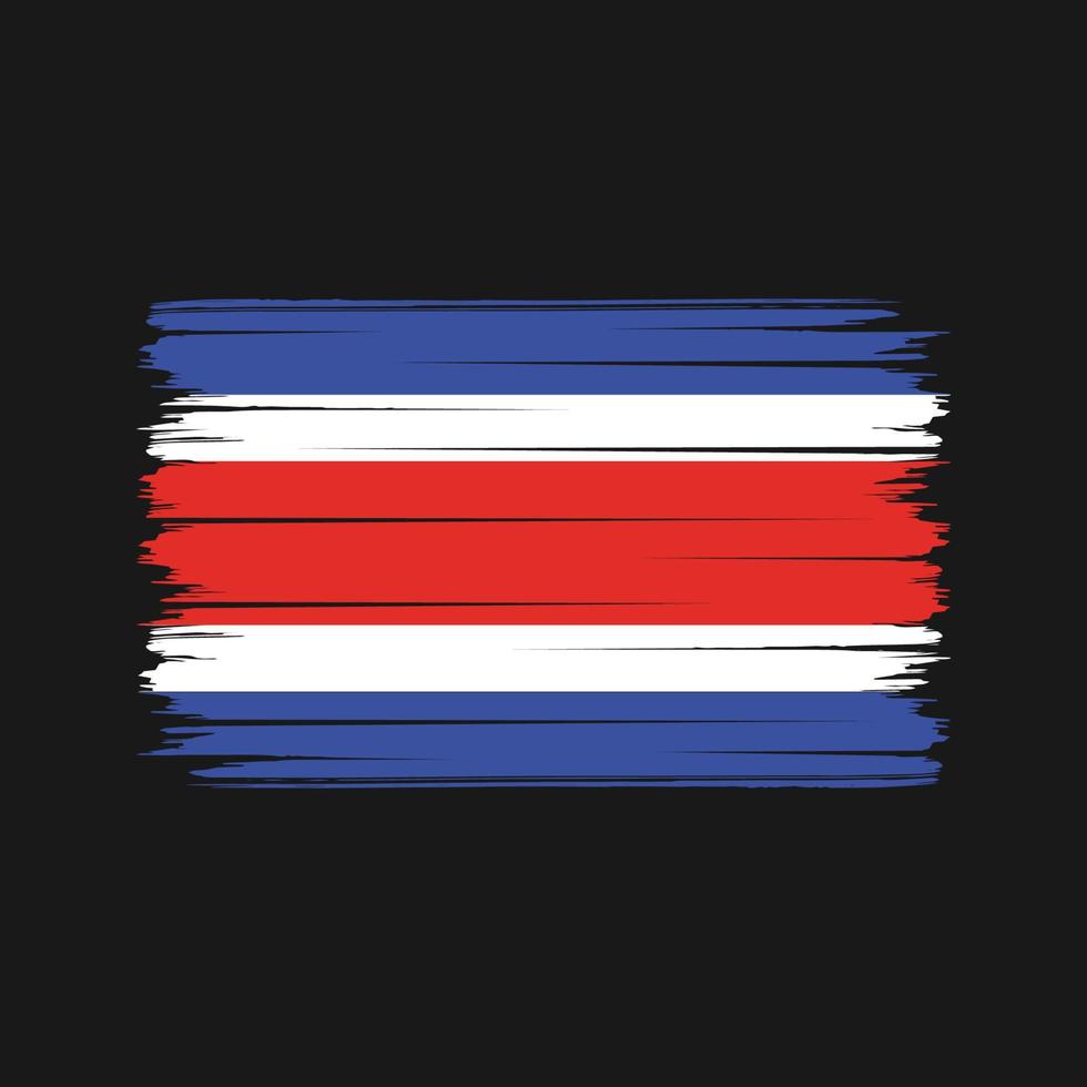 Costa Rica vlag penseelstreken. nationale vlag vector