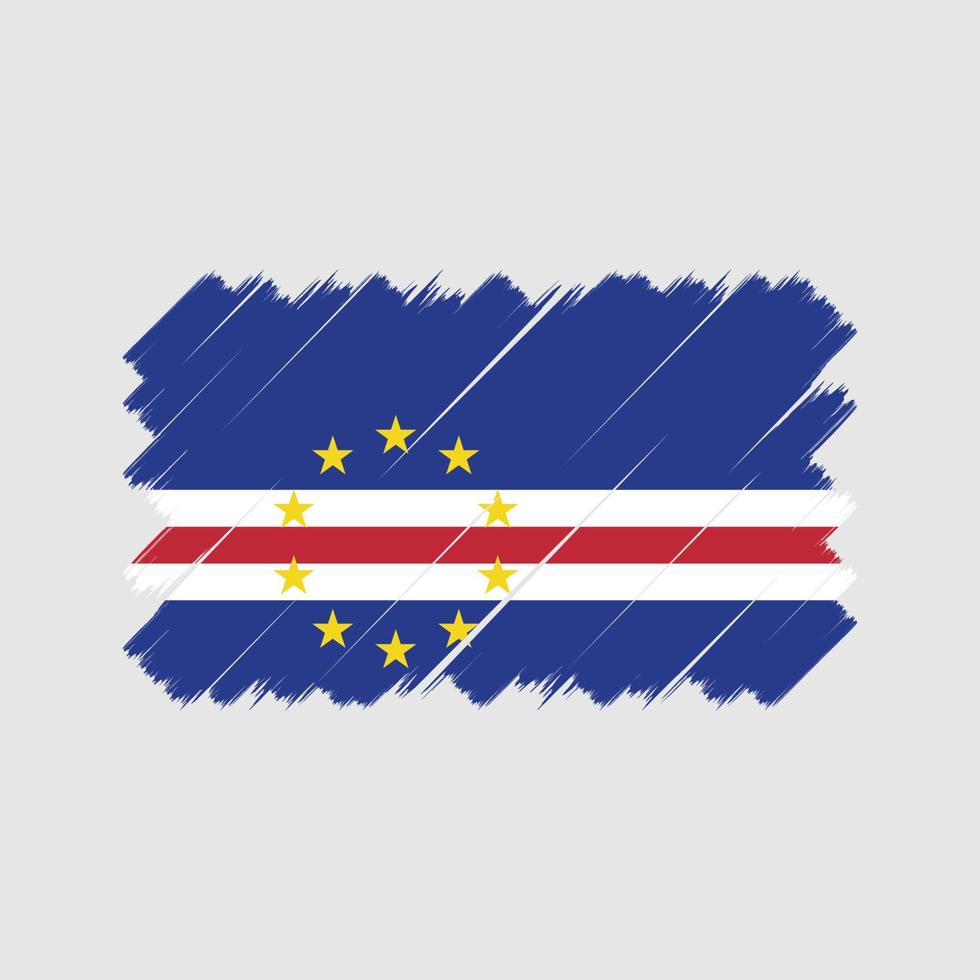 Kaapverdische vlagborstel. nationale vlag vector