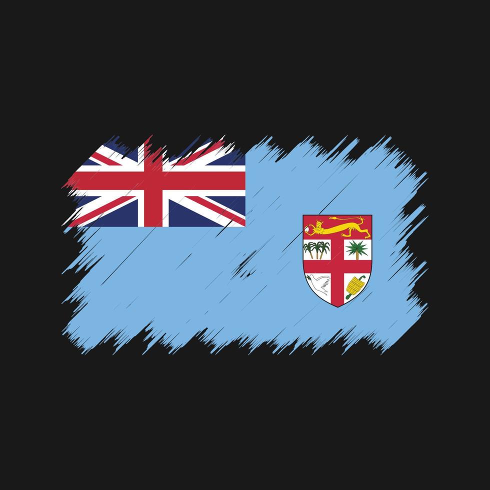 Fiji vlag borstel. nationale vlag vector