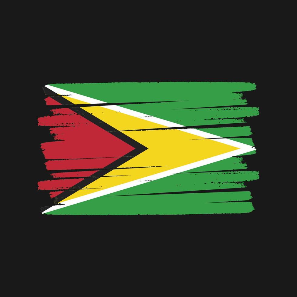 Guyana vlag borstel. nationale vlag vector