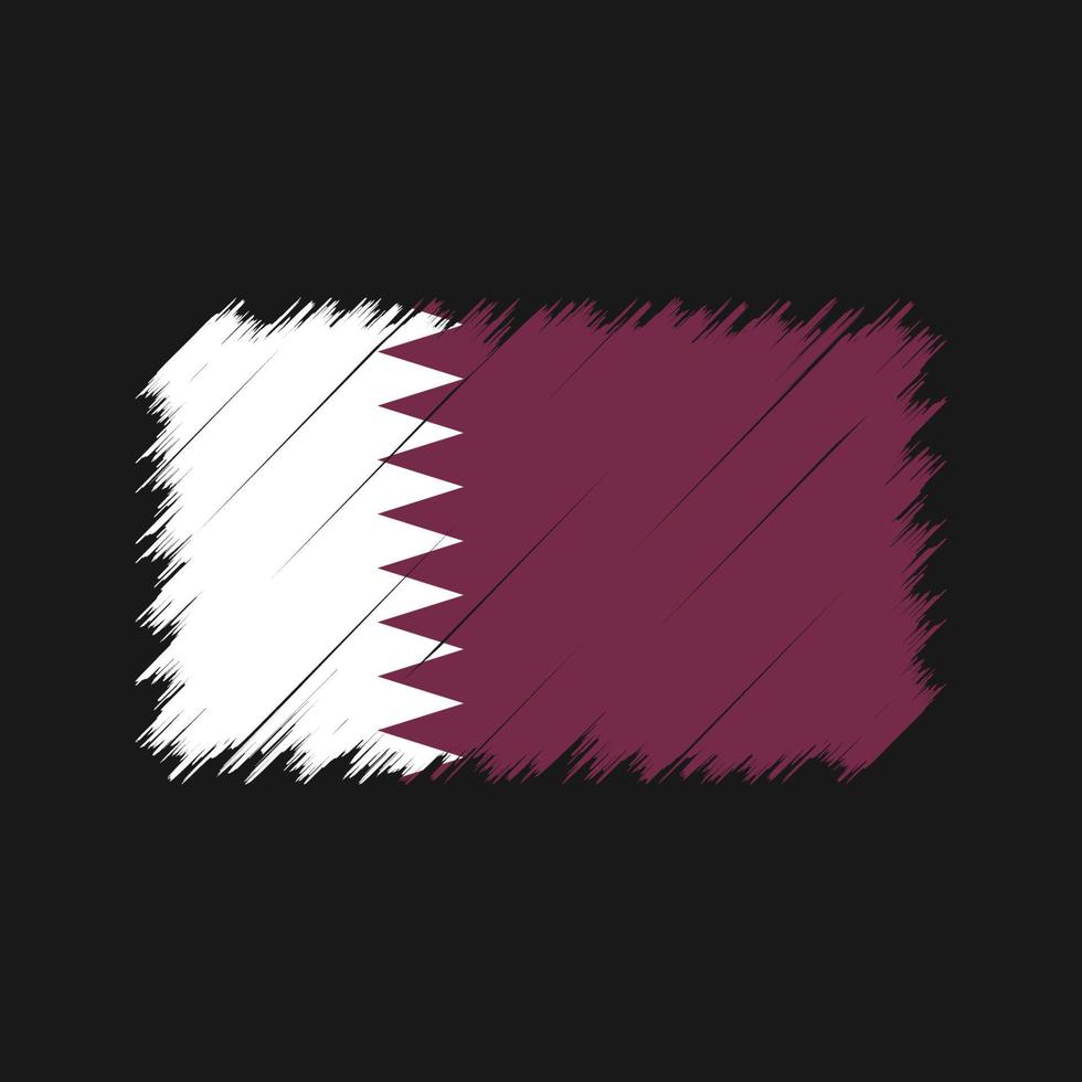 qatar vlag penseelstreken. nationale vlag vector