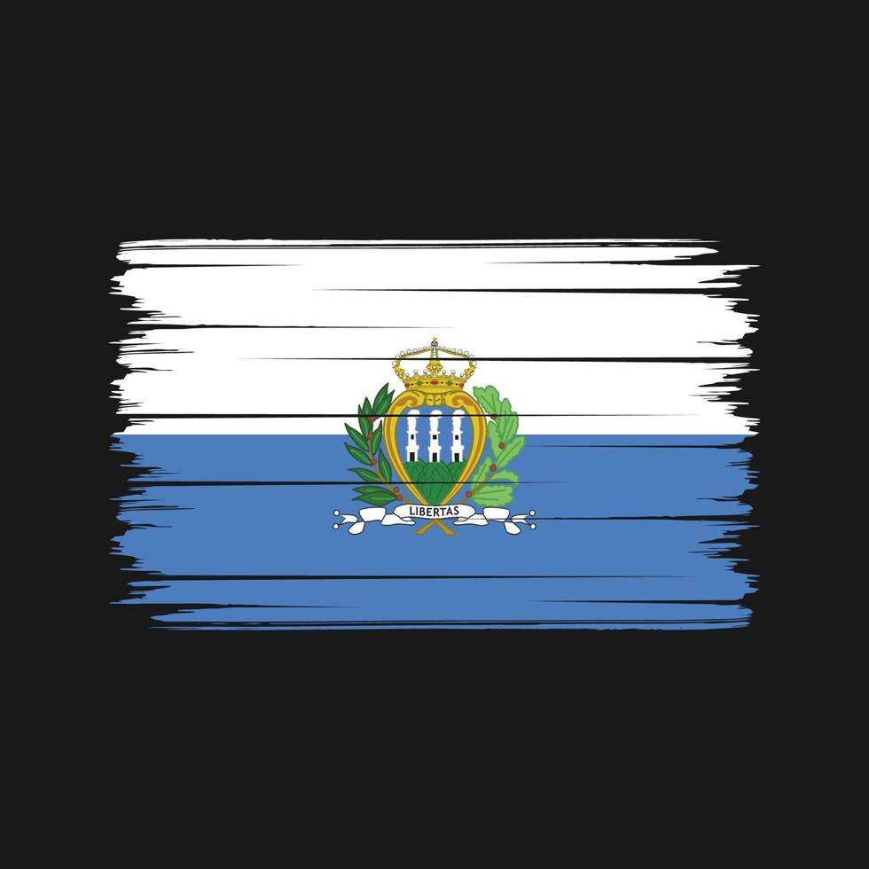 san marino vlag penseelstreken. nationale vlag vector