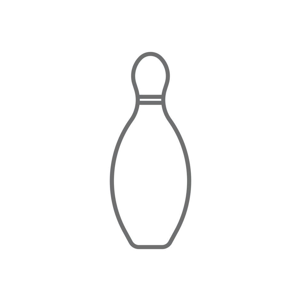 eps10 grijs vector bowling pin lijn pictogram geïsoleerd op een witte achtergrond. bowling kegel symbool in een eenvoudige, platte trendy moderne stijl voor uw website-ontwerp, logo, pictogram en mobiele applicatie