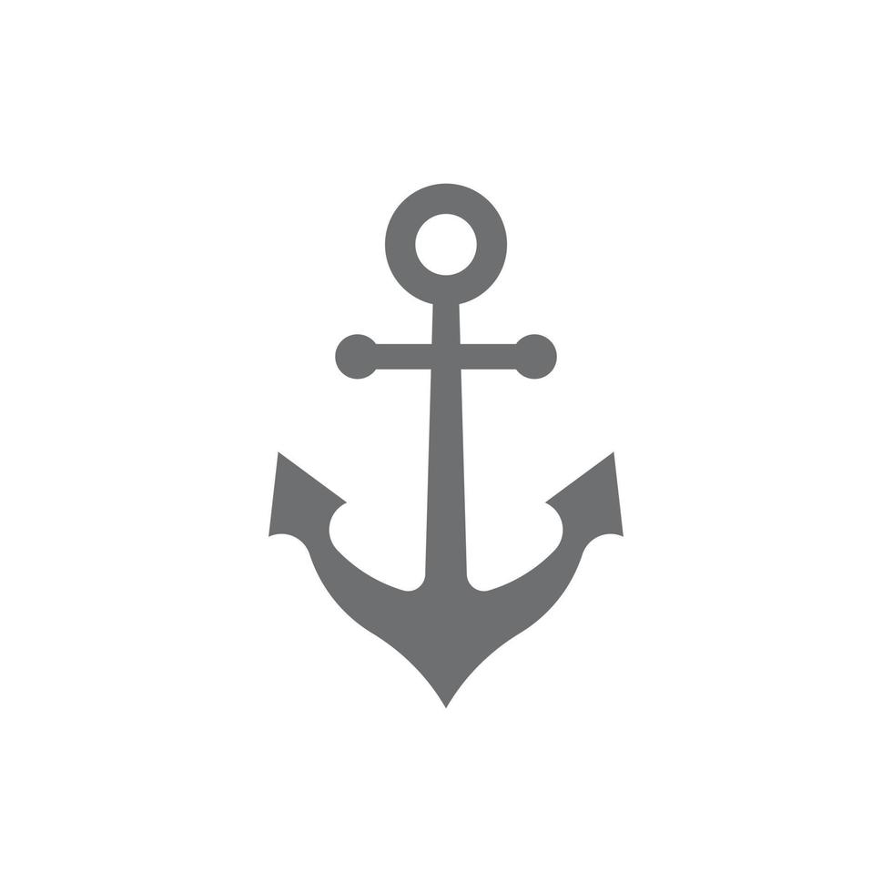 eps10 grijs vector ankerpictogram geïsoleerd op een witte achtergrond. anker marine-symbool in een eenvoudige, platte trendy moderne stijl voor uw website-ontwerp, logo, pictogram en mobiele applicatie