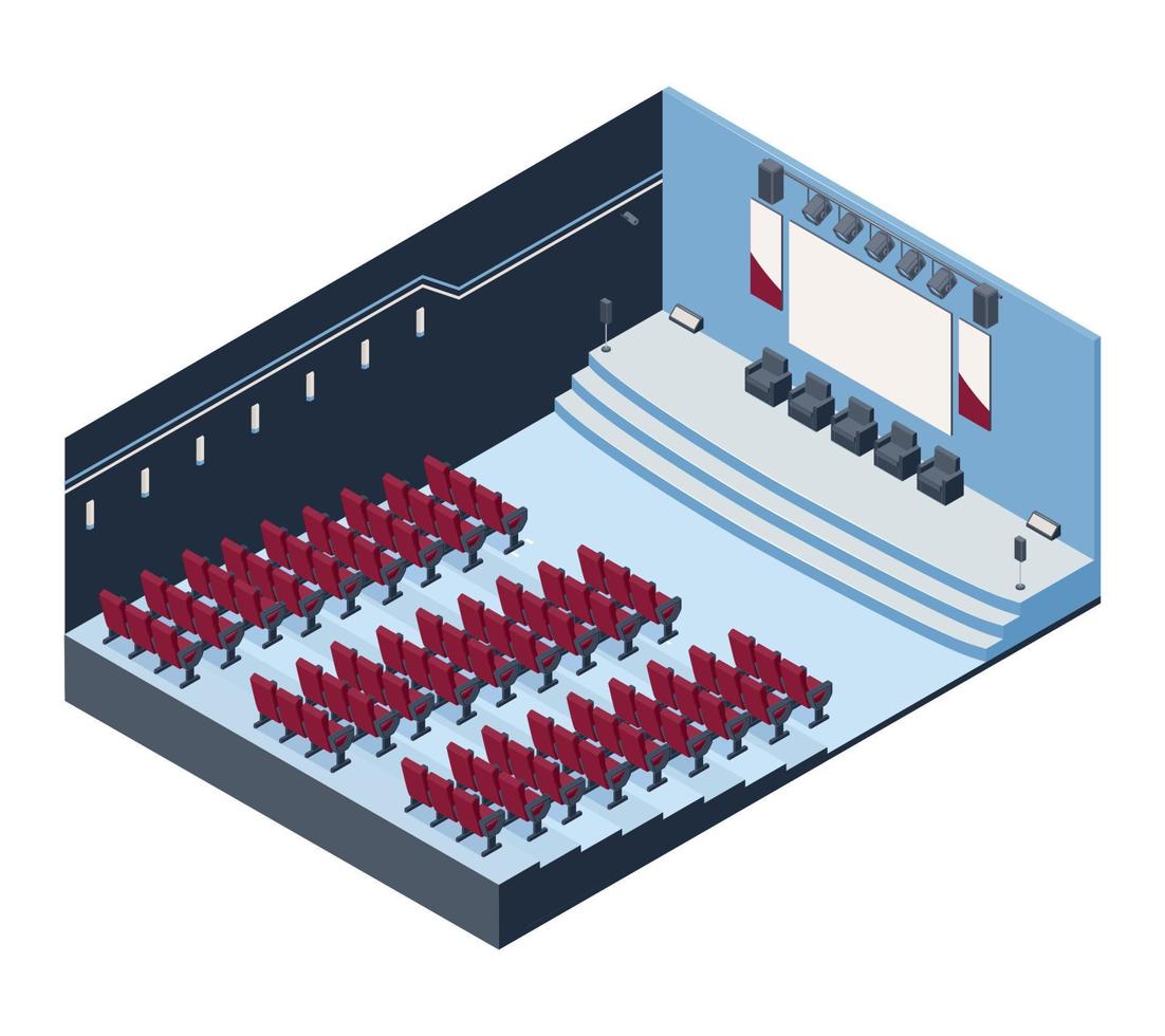 isometrische conferentiezaal vector