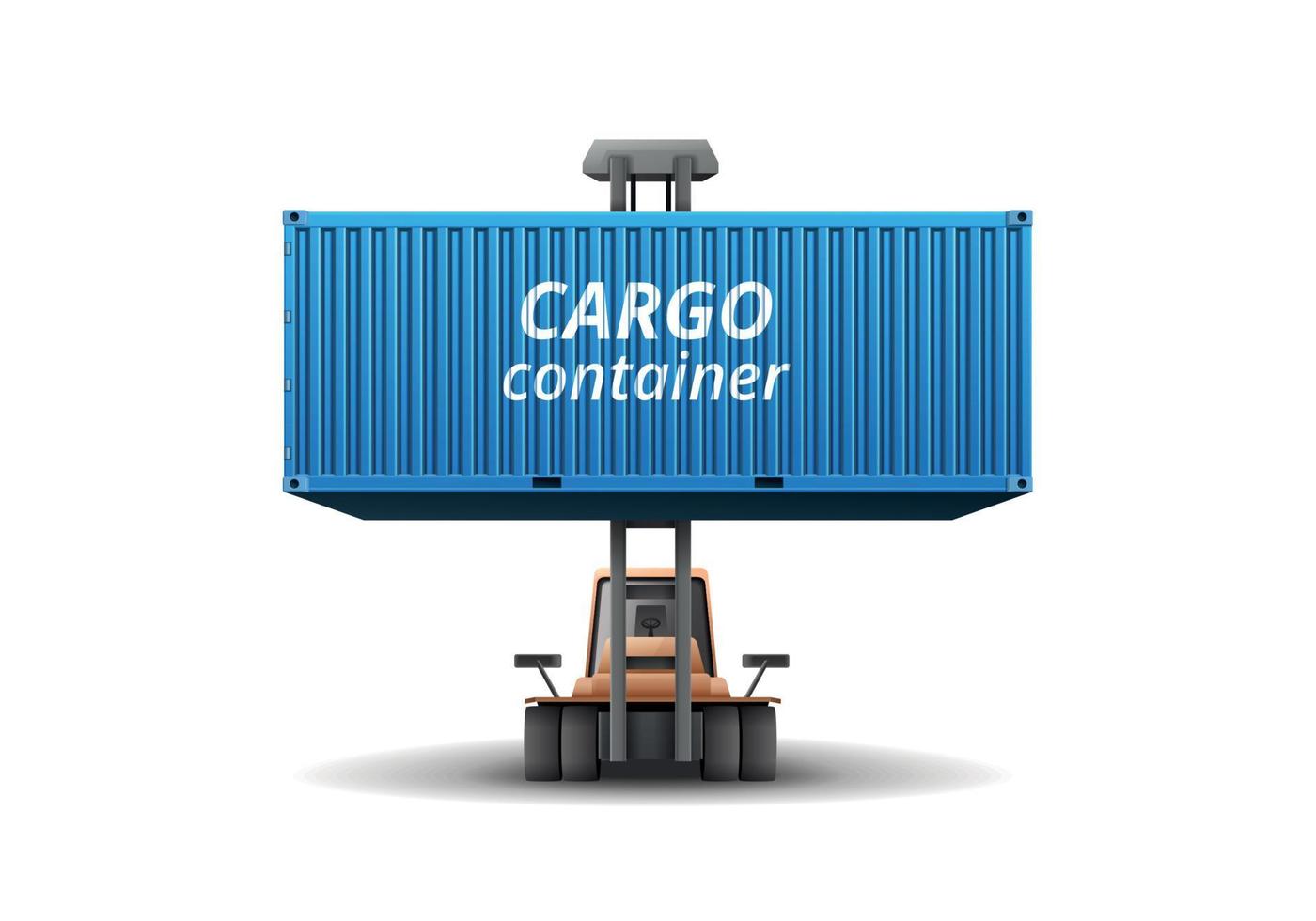 realistische vrachtcontainer vector