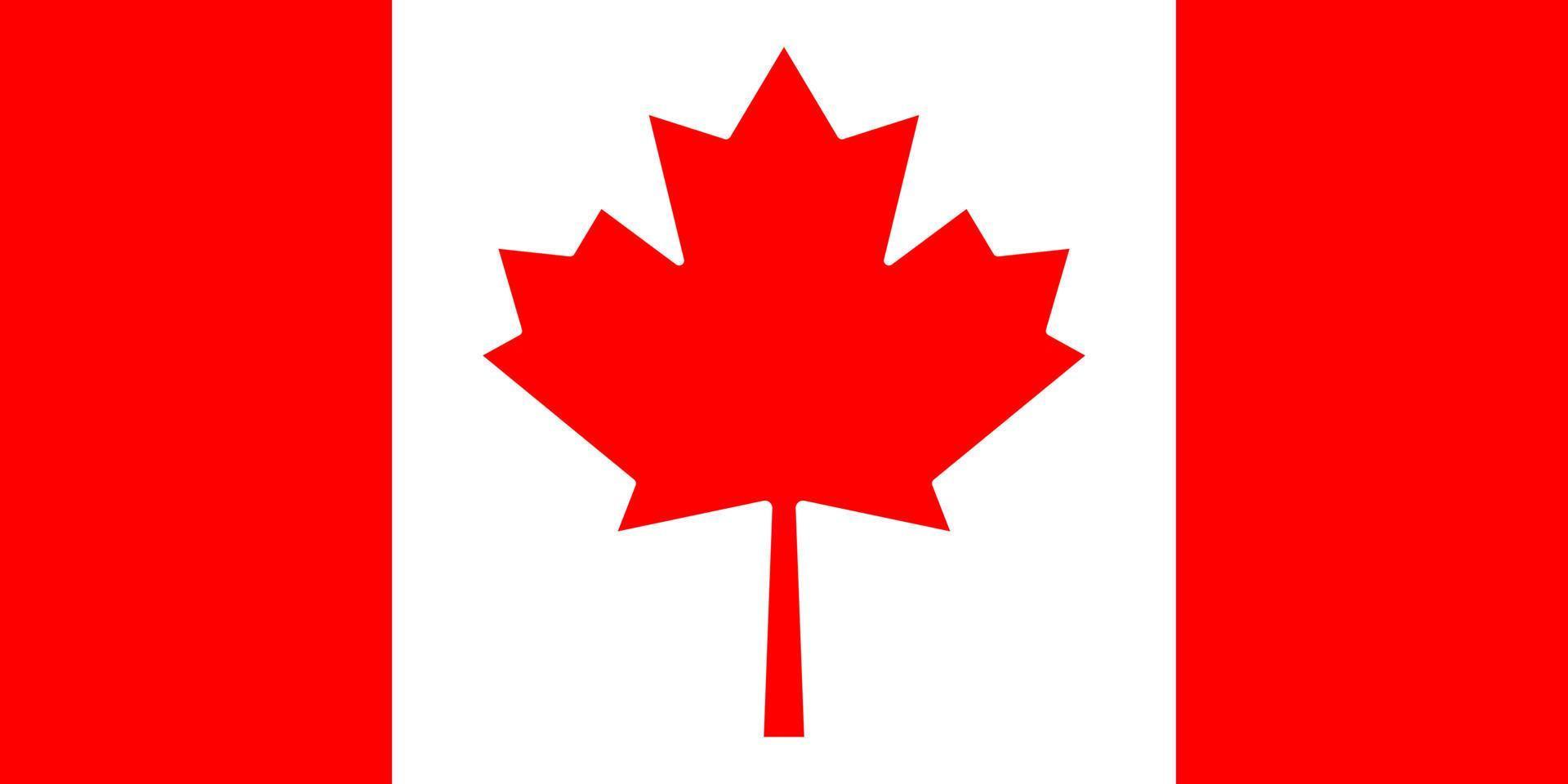 Canadese vlag. nationale Canadese vlag. nationale vlag met rood esdoornblad. vector